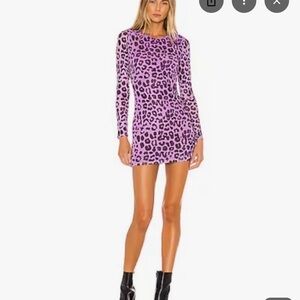 Purple Leopard Print Dress